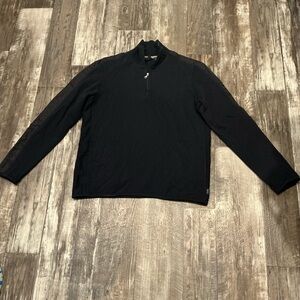 Boss Navy Quarter-Zip Sweater Size Large